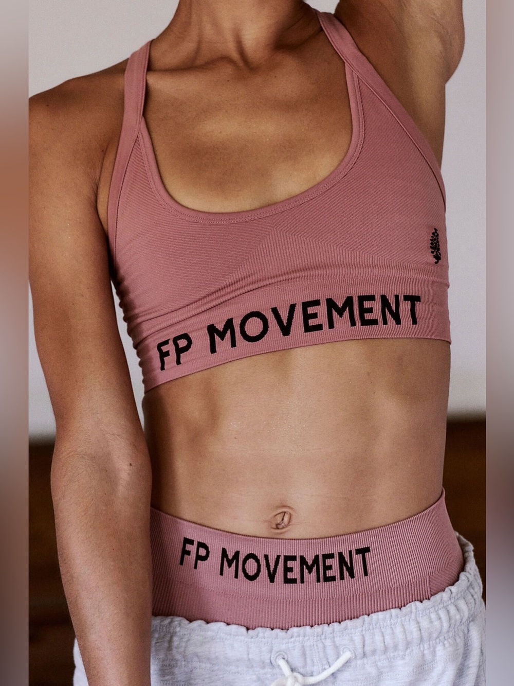 NWT! FP Free People Movement Long Haul Logo Bra Sz XS/S